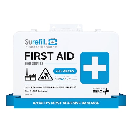 Surefill 50 Ansi 2021 B First Aid Kit - Metal Case